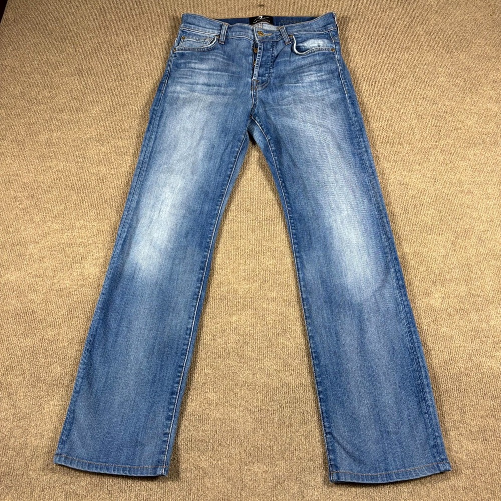 7 For All Mankind Luxe Performance Standard Jeans Mens 28 Blue Denim Straight